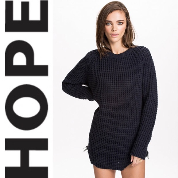 Hope Sweaters - HOPE Stockholm Waffle Knit Blue Louise Sweater 42